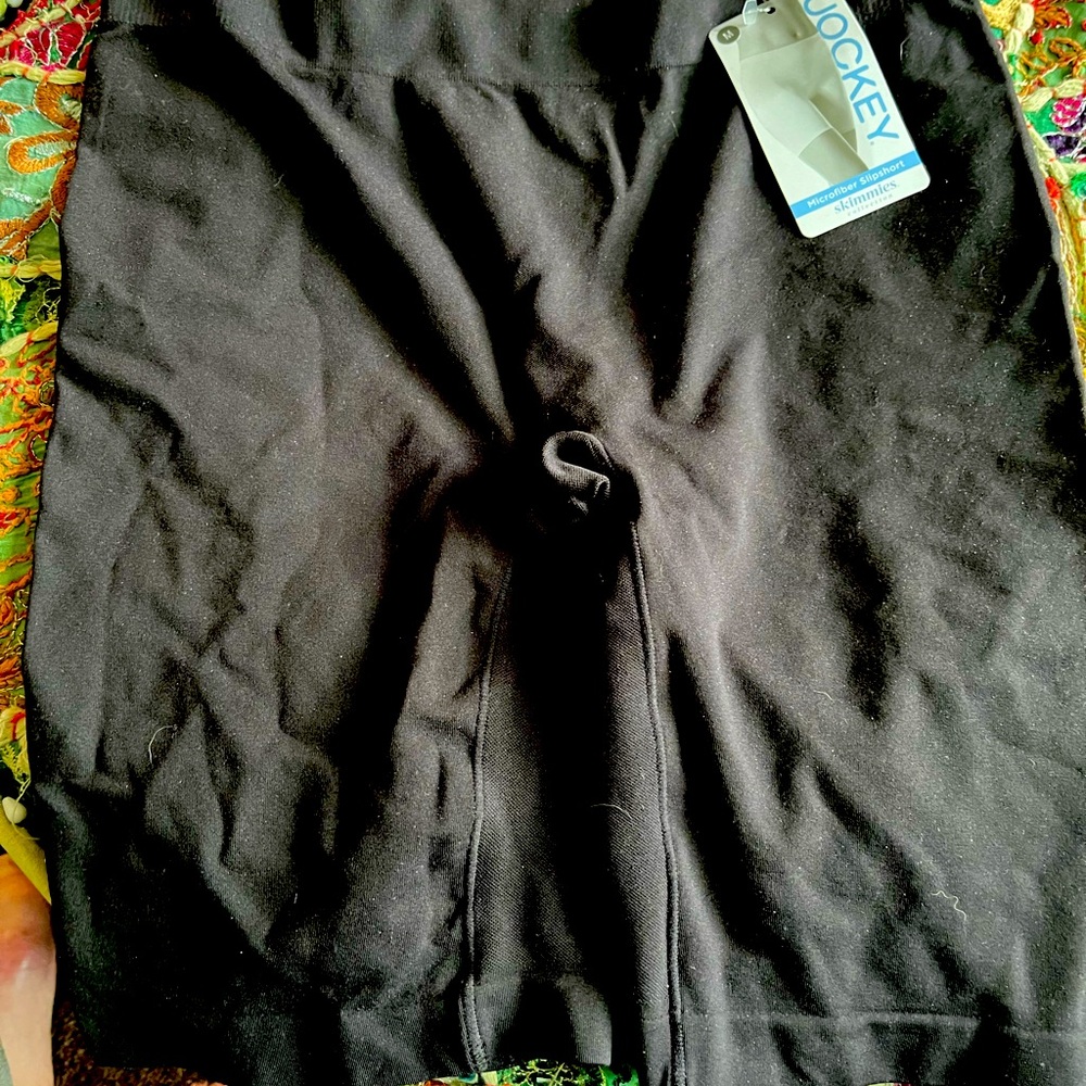 Jockey black  Skimmies Slipshort Fitted Biker Shorts M  NWT